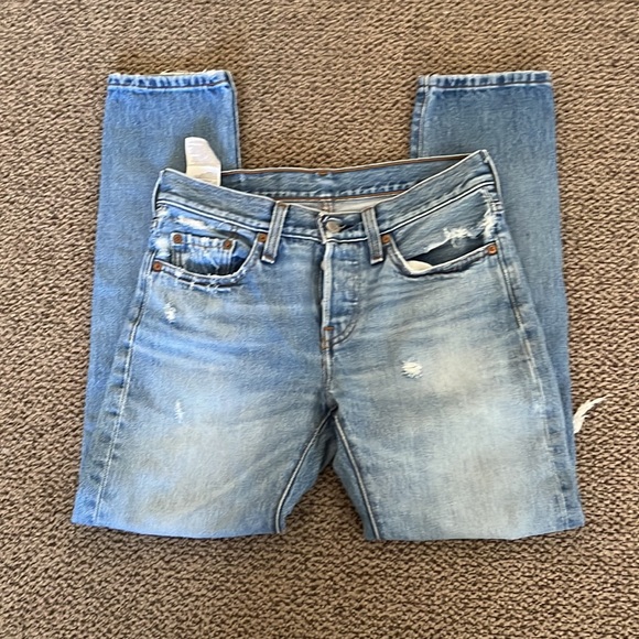 Levi's Denim - Levi’s distressed straight jean